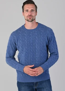 Chirnside 4 Ply Cashmere Crew - Lapis