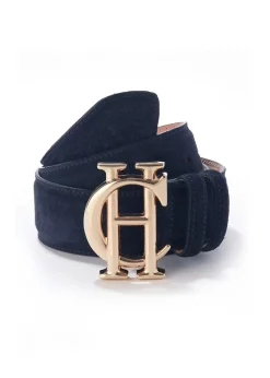 Classic Suede Belt - Ink Navy