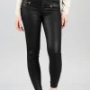 Coated Jodhpur Jeans - Black
