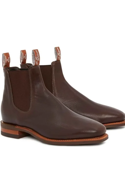 Comfort Kangaroo Craftsman Boots - Chocolate/Natural