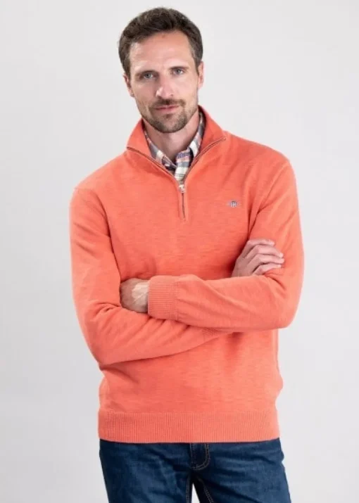 Cotton Flamme Half Zip - Sunset Pink