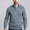 Cotton Half Zip - Vintage Teal