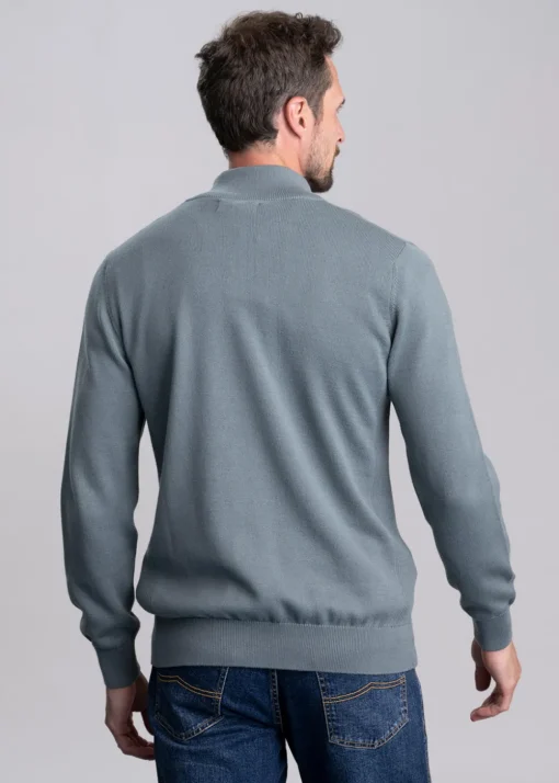 Cotton Half Zip - Vintage Teal