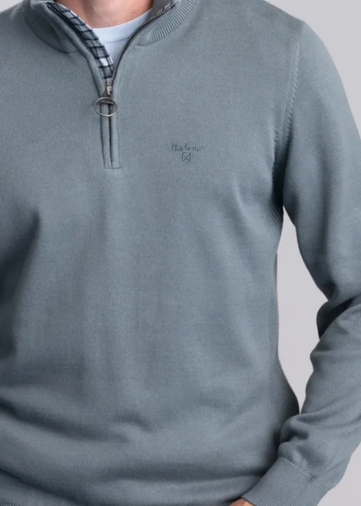 Cotton Half Zip - Vintage Teal