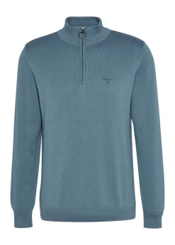 Cotton Half Zip - Vintage Teal