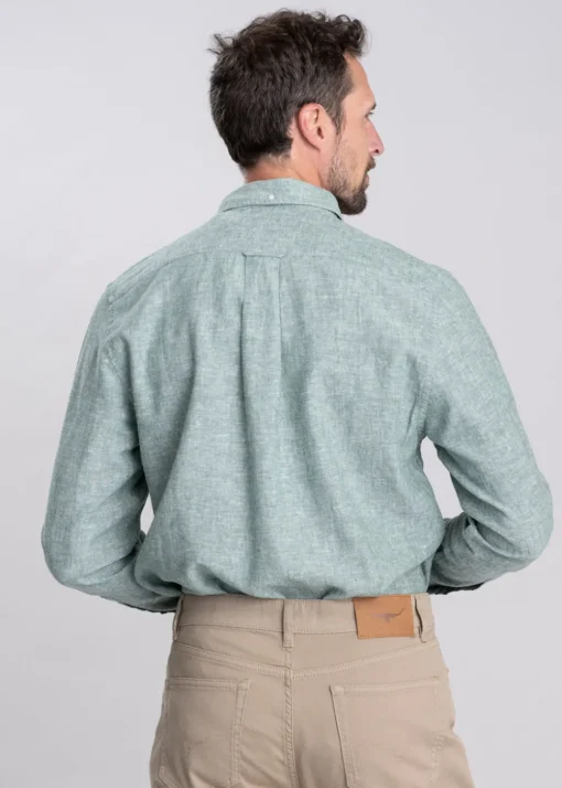 Cotton Linen Shirt - Woody Green