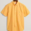 Cotton Linen Short Sleeve Shirt - Medal Yellow