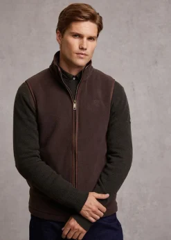 Country Fleece Gilet - Chocolate