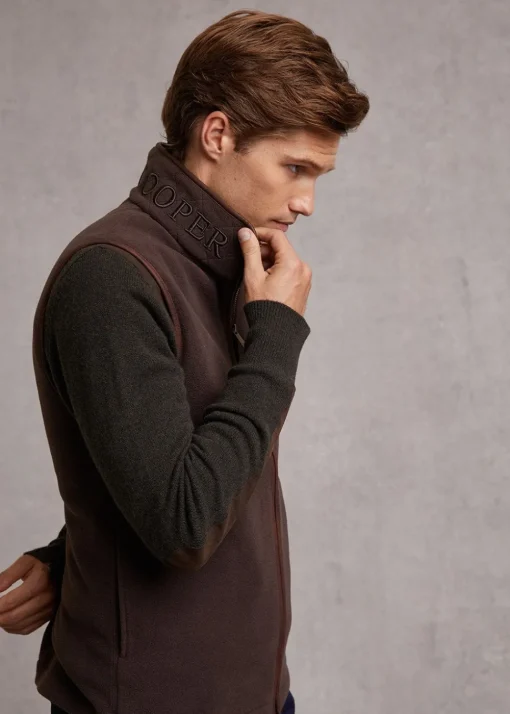 Country Fleece Gilet - Chocolate
