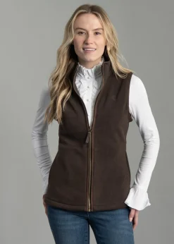 Country Fleece Gilet - Chocolate