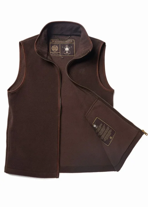 Country Fleece Gilet - Chocolate