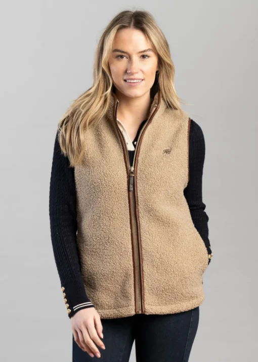 Country Fleece Gilet - Natural Borg