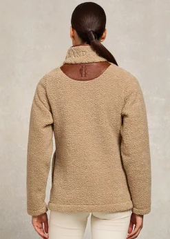 Country Fleece Quarter Zip - Natural Borg