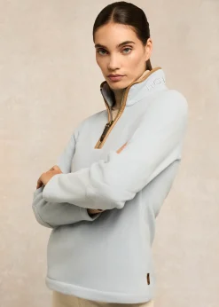 Country Fleece Quarter Zip - Pale Blue
