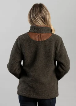 Country Fleece Quarter Zip - Khaki Borg