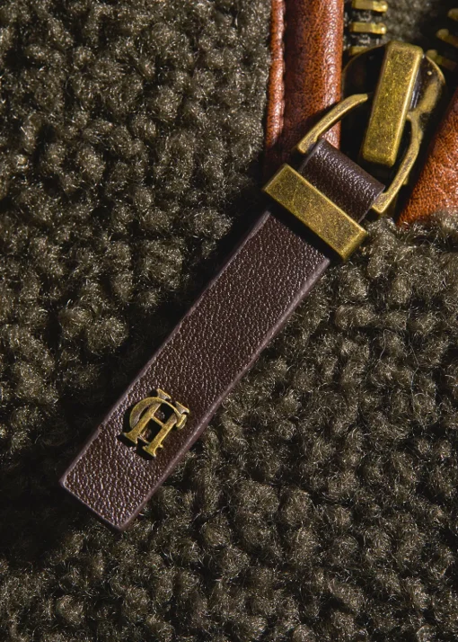 Country Fleece Quarter Zip - Khaki Borg