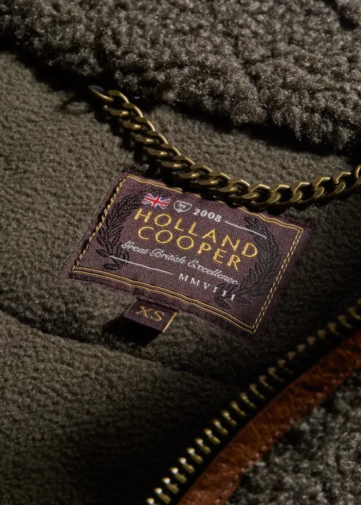 Country Fleece Quarter Zip - Khaki Borg