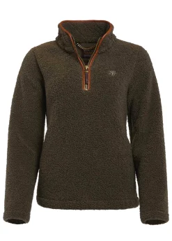 Country Fleece Quarter Zip - Khaki Borg