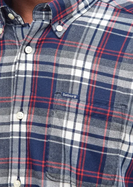 Crossfell Tailored Checked Shirt - Navy