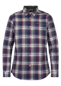 Crossfell Tailored Checked Shirt - Navy