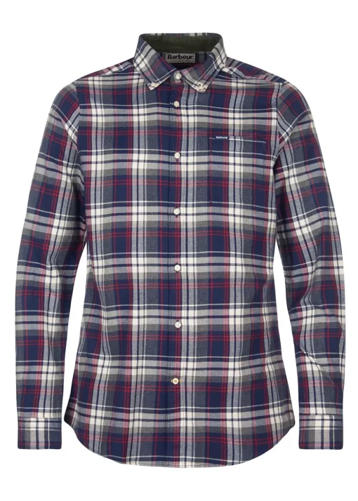 Crossfell Tailored Checked Shirt - Navy