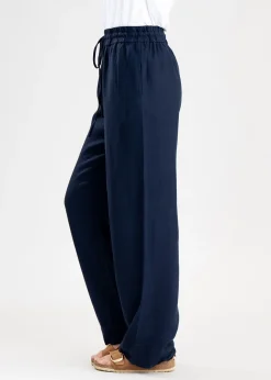 Daphne Linen Trousers - Navy
