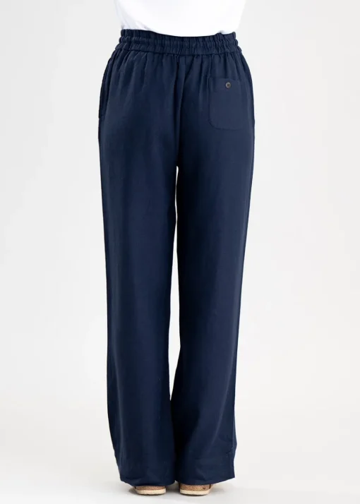Daphne Linen Trousers - Navy