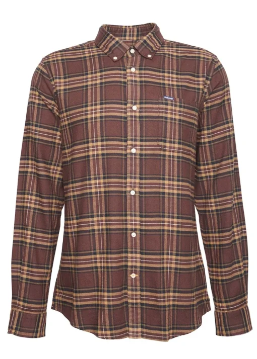 Drumhill Tailored Checked Shirt - Brown