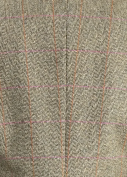 Elena Cashmere Long Jacket - Peony Pink Check