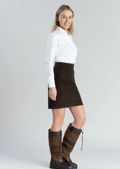 Elena Suede Skirt - Brown