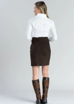 Elena Suede Skirt - Brown