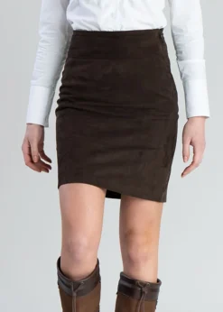 Elena Suede Skirt - Brown