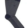 Fine Gauge Cotton Socks - Grey and Navy
