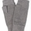 Fliss Lambswool Fingerless Mittens - Dove