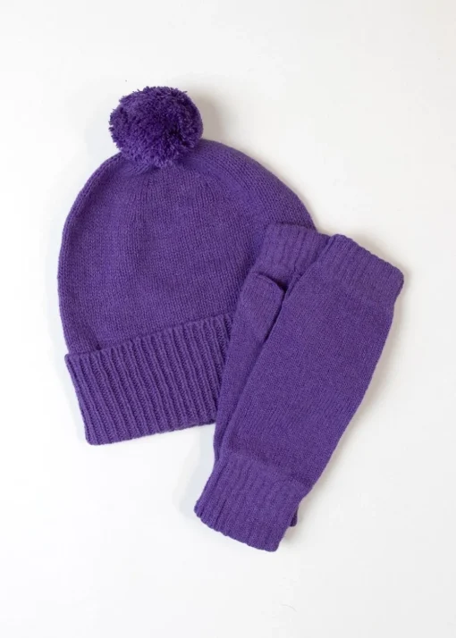 Fliss Lambswool Pom Pom Beanie - Solstice