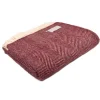Fortrose Fishbone Throw - Rosewood