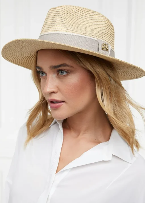 Francesca Hat - Natural and Taupe