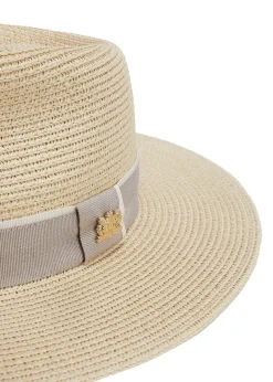 Francesca Hat - Natural and Taupe