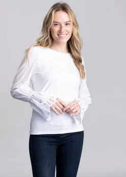 Francesca Jersey Blouse - White