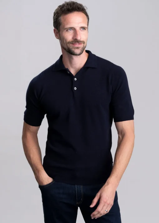 Gordon 1 Ply Polo Shirt - Navy