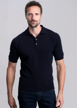 Gordon 1 Ply Polo Shirt - Navy