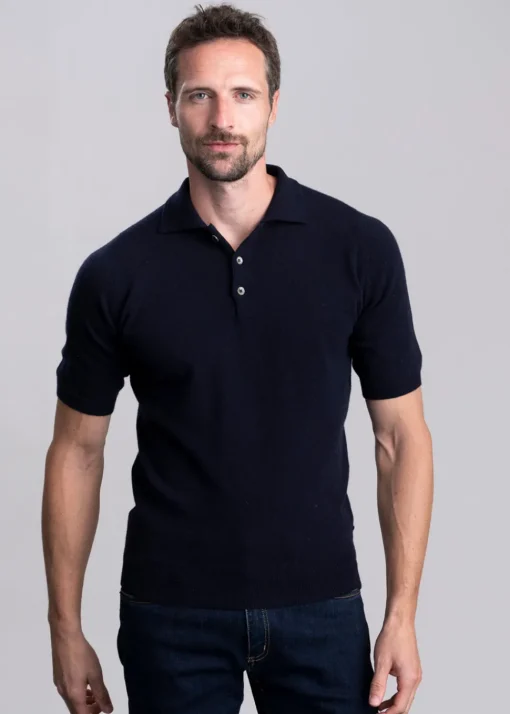 Gordon 1 Ply Polo Shirt - Navy