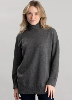 Gracelan High Neck - Mid Grey Melange