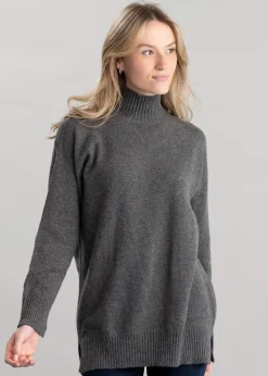 Gracelan High Neck - Mid Grey Melange