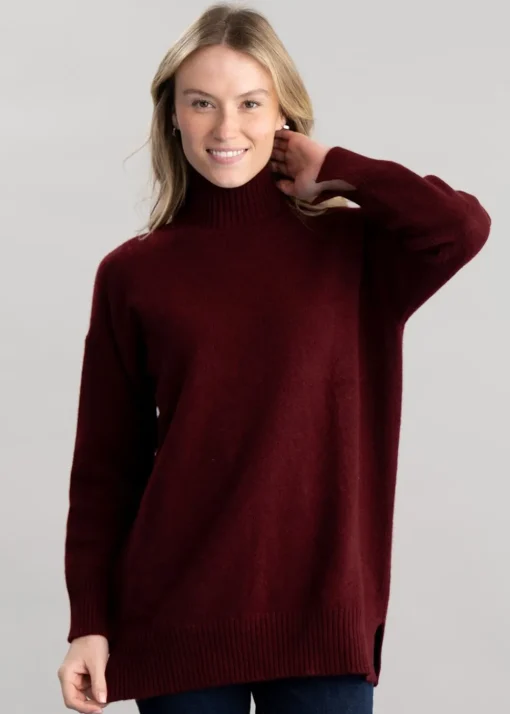 Gracelan High Neck - Burgundy