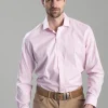 Greenwich Tailored Shirt - Light Pink Micro Check