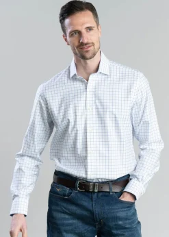 Greenwich Tailored Shirt - Light Blue Check