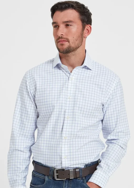 Greenwich Tailored Shirt - Light Blue Check