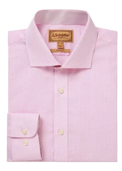 Greenwich Tailored Shirt - Light Pink Micro Check