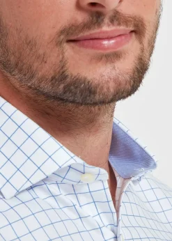 Greenwich Tailored Shirt - Light Blue Check